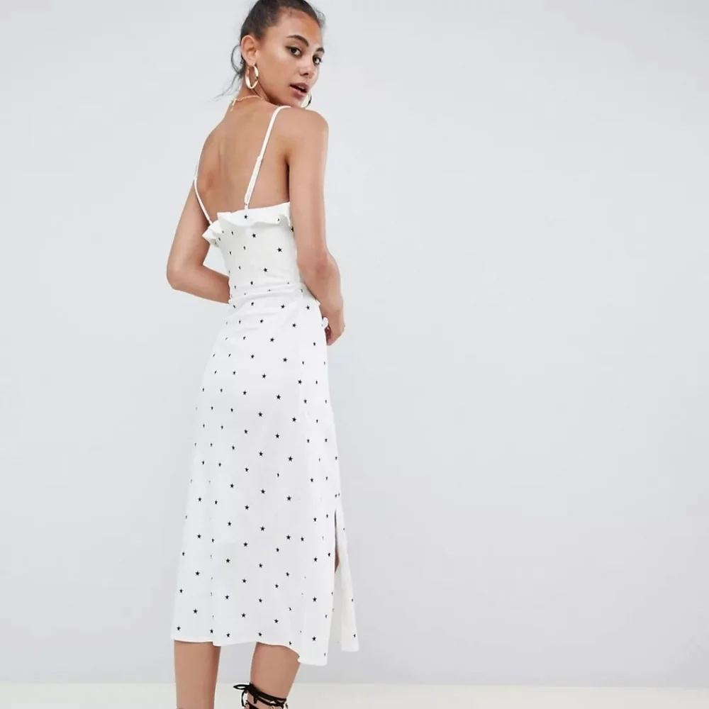 ASOS DESIGN Tall star print v front midi sundress - Picture 4 of 4